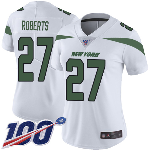 New York Jets Limited White Women Darryl Roberts Road Jersey NFL Football #27 100th Season Vapor Untouchable->women nfl jersey->Women Jersey